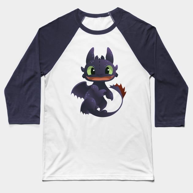 Toothless Baseball T-Shirt by Lydilena